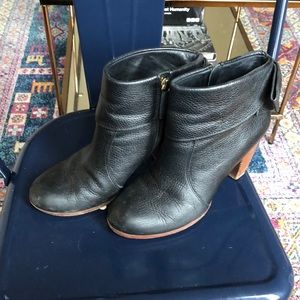 Kate Spade Black leather booties